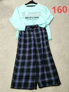 S.JENNI 長袖とチェックパンツセット 160バラ売りも出品してます