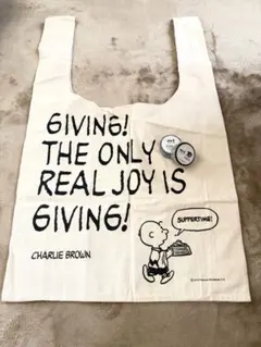 PEANUTS 찰리 브라운 스누피 에코백과 마스킹 테이프