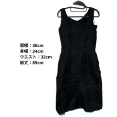 ブラック タイトドレス ノースリーブ ワンピース　レース　パーティー　上品