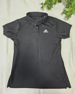 adidasゴルフ 黒 ポロシャツ レディース