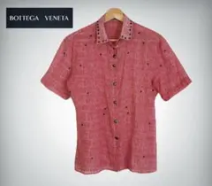 【BOTTEGA VENETA】　ミニ イントレチャート柄 スタッズ　38レッドのサムネイル
