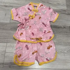 ピンク 金魚柄 甚平 90