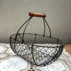 ワイヤーバスケット 木製ハンドルのサムネイル