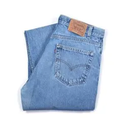 90s リーバイス US製 505 ヒゲ ジーンズ デニム ライトブルー W36