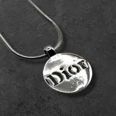 DIOR ロゴプレート ネックレス シルバーカラー 1019のサムネイル