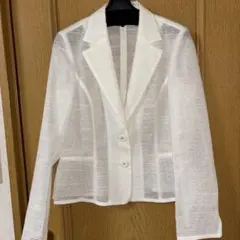 LANVIN★ランバン★ホワイト メッシュ テーラードジャケット