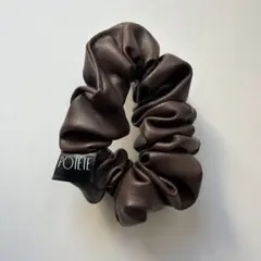 【新品未使用】POTETE ポテテ ヴィーガンレザーシュシュ ブラウン