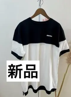ADMIRAL新品⭐️ラインブロッキングTEEゴルフウエアバトミントンテニス速乾のサムネイル