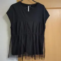 しまむらのトップス Lサイズ フレンチスリーブ　レース付