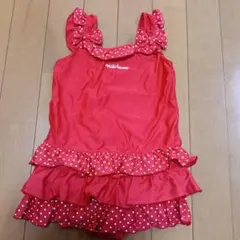 ミキハウス 赤 水玉 ワンピース水着 110