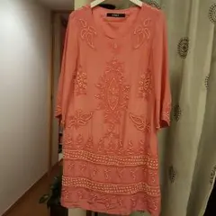 ワンピース(シルク×刺繍)