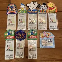 【レトロ】ディズニーキャラクター チケットホルダー9個のサムネイル
