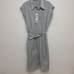 ＊新品未使用タグ付き＊ユニクロ　コットンシャツワンピース　ノースリーブ　M
