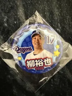 2026チーム缶バッジ 中日ドラゴンズ　柳裕也