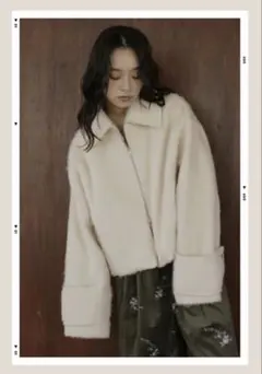 lumier エコファーコート ジャケット アイボリー Shaggy fur coat / シャギーファーコート - メルカリ