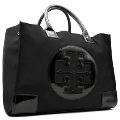 美品 トリーバーチ エラ ボストン トートバッグ ロゴ 肩掛け A4可 黒