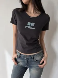 courreges クレージュ 半袖 Tシャツ ブラウンのサムネイル