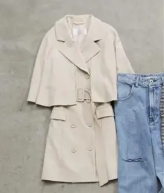 ケープコートワンピース