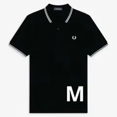 新品】FRED PERRYフレッドペリー ポロシャツ 半袖 刺繍ロゴ夏物黒L