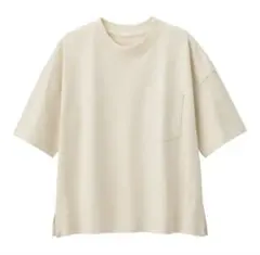 GU ホワイトベージュ カットソー 半袖【Sサイズ】