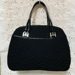 バリーブラックキルティングハンドバッグ