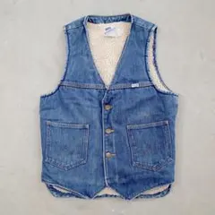 80s Wrangler デニムボアベスト ヴィンテージ Sサイズ アメリカ製