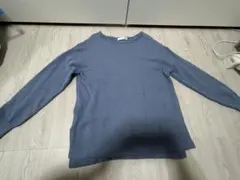 SHOO・LA・RUE（シューラルー） ブルーニットセーター 長袖 スリット入り