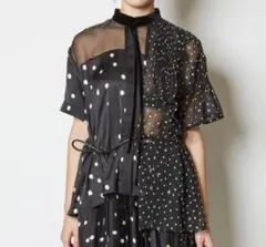 sacai ポルカドットブラウス