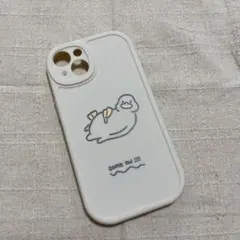 iPhone13 スマホケース　あひる　ホワイト