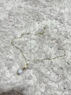 ネックレス 平成 流行り シンプル 丸 グラスy2k 大人 綺麗 キラキラ 