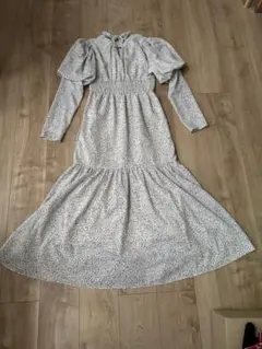 【美品】マーキュリーデュオ　水玉模様 長袖　ワンピース　マキシ丈　M