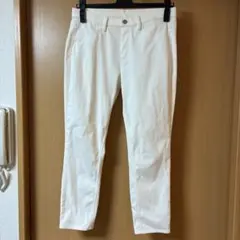 ユニクロUNIQLO白スキニーパンツL クロップドタイプ