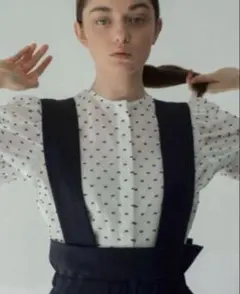 ohga ピンドットブラウス