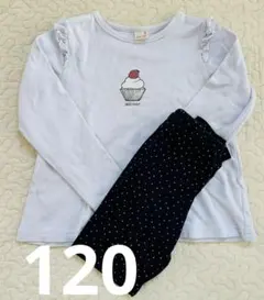 petit mainプティマイン　プティプラトップス＆レギンス2点セット　120