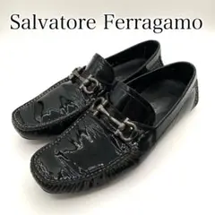 Salvatore Ferragamo ローファー　ダークグリーン　エナメル