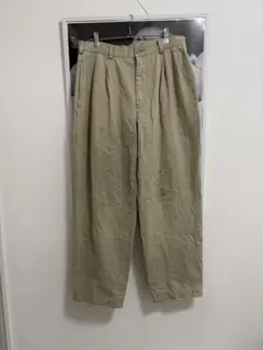 OLD GAP リネン ワイドパンツ ブラウン vintage 90s - メルカリ