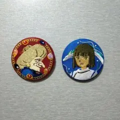 スタジオジブリ 千と千尋の神隠し 刺繍ブローチ 2種セット