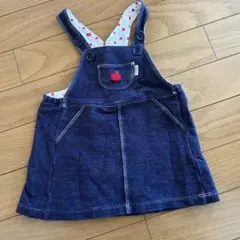 MIKI HOUSE デニムジャンバースカート 80