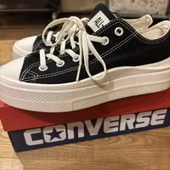 CONVERSE ALL STAR ブラック スニーカー　厚底3.5センチ24