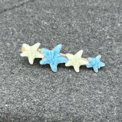 海コーデに！スターフィッシュ　新品ヘアクリップ　ブルーのサムネイル