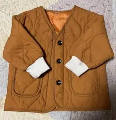 オレンジ キルティング ジャケットとパンツセット