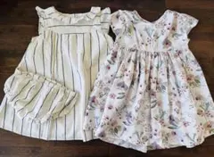 【未使用あり】ZARAbaby ふんわりワンピース２枚セットのサムネイル