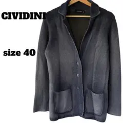 イタリア製 CIVIDINI チヴィディーニ ニット カーディガン ブルー 40のサムネイル