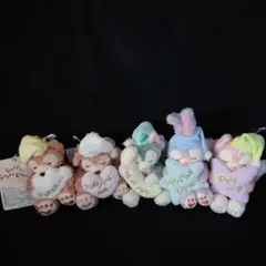 新品タグ付き ダッフィーズ スウィート ドリーム ぬいぐるみバッジ5体セット