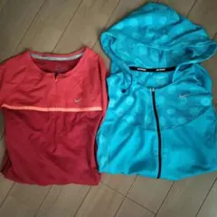 【美品】Nike DRI-FIT レディースランニング長袖&ノースリーブ セット