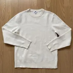 UNIQLO ウォッシャブルストレッチミラノリブクルーネックセーター　M