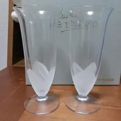 J.G. Durand フラワーベース型グラス 2個セット『1日限定お値下げ』