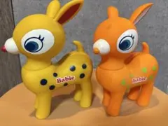 バンビ 레트로 ポップ 鹿 ソフビ 貯金箱 2体セット 쇼와 레트로