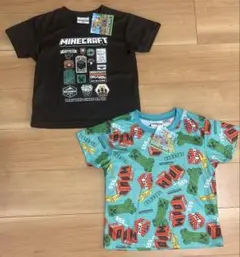 新品 マイクラ Minecraft 半袖Tシャツ 120 人気商品 2枚 キッズ