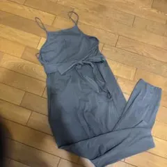 グレー サロペット ウエストリボン付き　ZARA